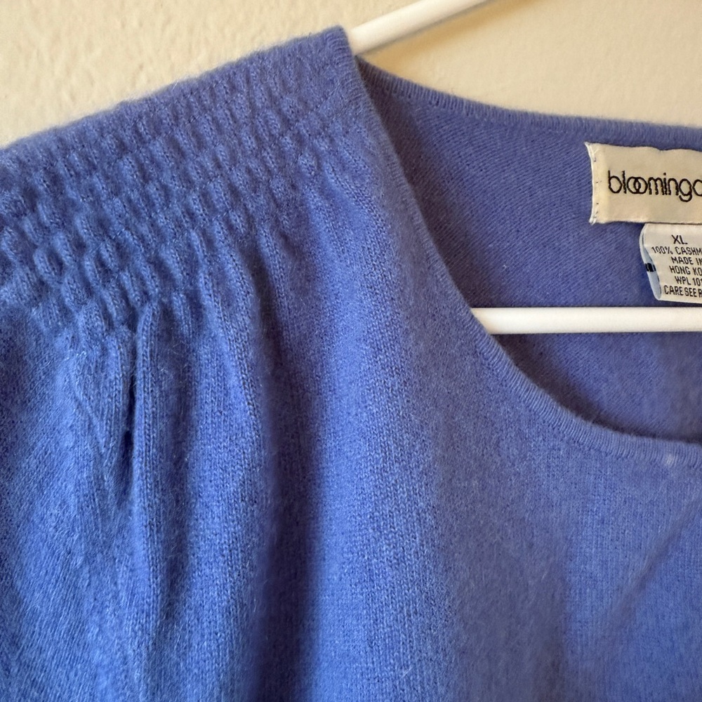 Bloomingdale's Royal Blue Short Sleeve Top - Picture 3 of 5